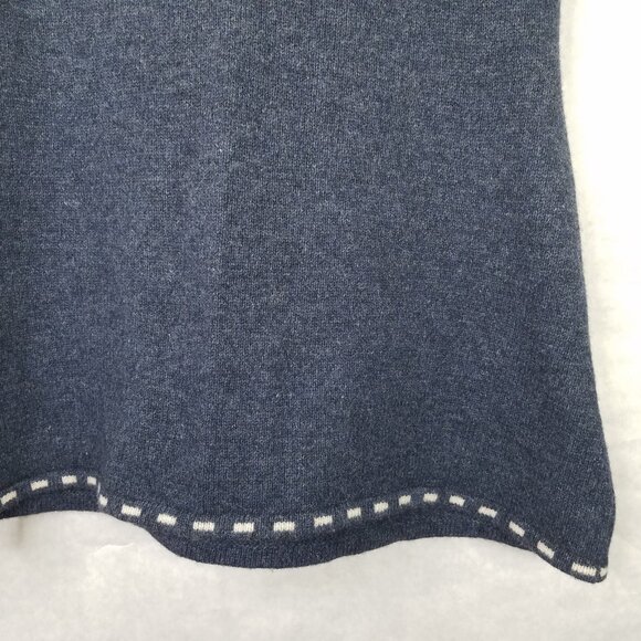 Mossimo Supply Co Sweater Dress Women L Blue Nordic Knit Wool Blend Hoodie Tunic - Picture 4 of 14